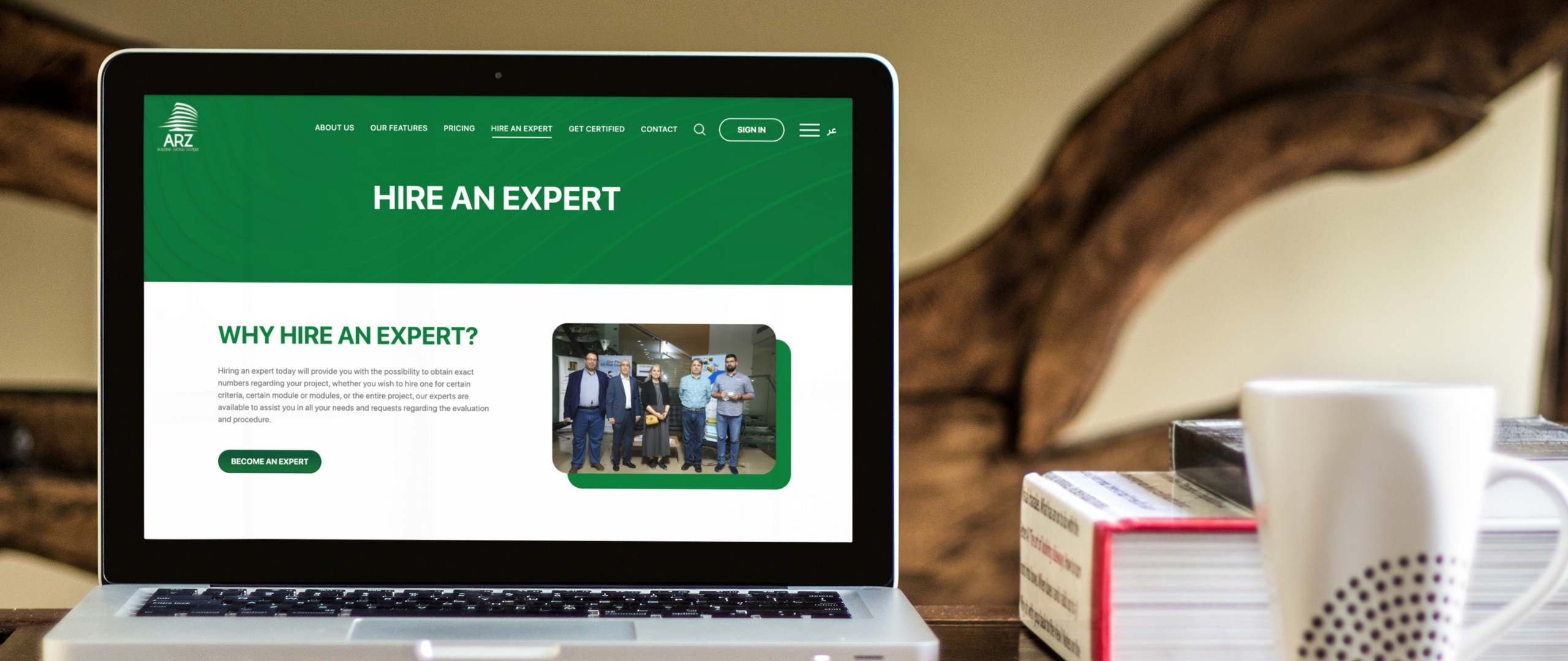 ARZ Building Rating Hire an Expert page showing professional consultation services